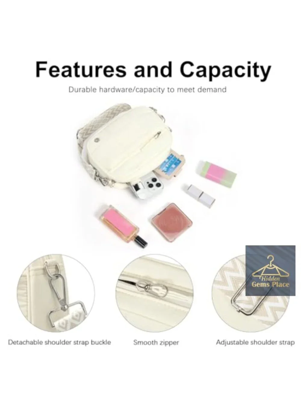 Quilted Crossbody Bag Lightweight Puffer Shoulder Purse with Wide Strap